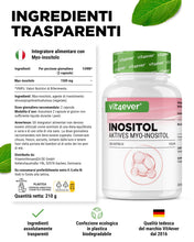 Carica l'immagine nel visualizzatore di Gallery, vit4ever Myo-Inositolo - 240 Capsule vegane - 1500 mg al giorno