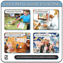 Carica l&#39;immagine nel visualizzatore di Gallery, EIGHT4TWO® Confezione da 175 Banconote di Soldi Giocattolo - Composto da 25 Banconote da 5, 10, 20, 50, 100, 200 e 500 euro falsi al 125% Denaro reale - Banconote euro false per giocare (Pack € 125%)