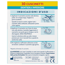 Carica l'immagine nel visualizzatore di Gallery, Algasiv Cuscinetti Adesivi Per Dentiera Inferiore, Durata 24 Ore, 30 pezzi