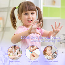 Carica l'immagine nel visualizzatore di Gallery, Trucchi Bambina Set, 57 pezzi Trucchi Bambina Anallergici, Lavabile Set Di Trucchi Per Bambini, Valigetta Trucchi Bambina, Giochi Bambina Natale Compleanno Regalo Bambina 3 -12 Anni (Viola Chiaro)