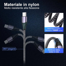 Carica l'immagine nel visualizzatore di Gallery, elzle Cavo USB C,65W Cavo Type C,Cavo USB Type-C Ricarica Rapida,Nylon,2m