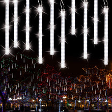 Carica l'immagine nel visualizzatore di Gallery, BrizLabs Luci Della Pioggia di Meteore, 10 Tubi 240 LED Luci Natale Esterno Impermeabile IP44 Catena Luminosa LED per Natalizie Albero del Giardino Festa di Nozze Interno Decorazione, Bianco Freddo