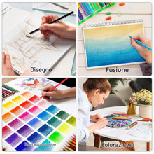 Carica l'immagine nel visualizzatore di Gallery, KALOUR set di 72 matite colorate, con nucleo morbido, perfette per disegnare e per creare ombre, ideale come regalo per 