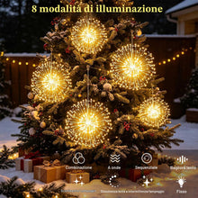 Carica l'immagine nel visualizzatore di Gallery, Joycome 2 Pezzi 198 LED Luci Fuochi d'Artificio Batteria - Bianco Caldo