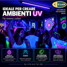 Carica l'immagine nel visualizzatore di Gallery, CLAR - Luce nera ultravioletta, luce da discoteca, lampada UV, lampadine di illuminazione ultravioletta, luci al neon, t