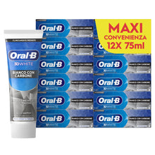 Carica l'immagine nel visualizzatore di Gallery, Oral-B Dentifricio Sbiancante 3D White con Carbone Denti Bianchi, 12x75