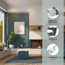 Carica l'immagine nel visualizzatore di Gallery, ledscom.de 6x cornice da incasso a soffitto RIR cornice da incasso nero opaco angolare (LED/alogeni/GU10/MR16/PAR16/50mm