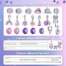 Carica l'immagine nel visualizzatore di Gallery, Hymarvo Calendario Avvento 2024 Bambina Gioielli, Calendario Avvento Bracciale Bambini Kinder Fai da Te, Calendario Dell Avvento Braccialetti Collane Regalo Natale Ragazza 5 6 7 8 9 10 11 12 13 Anni