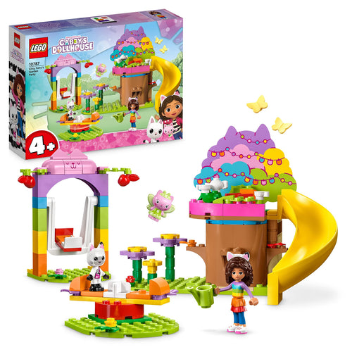 LEGO La Casa delle Bambole di Gabby La Festa in Giardino della Gattina Fatina con i Personaggi di Gabby e Pandy Panda, Idea Regalo con Altalena, Scivolo e Giostra, Giochi per Bambine e Bambini 10787
