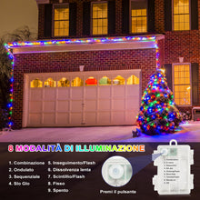 Carica l'immagine nel visualizzatore di Gallery, Luci di Natale a Batteria Esterno con Timer, 2×10M 200Led