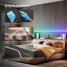 Carica l'immagine nel visualizzatore di Gallery, B.K.Licht Striscia LED RGBIC 5 m, Sensore musicale, Cambia colore segmentato, Nastro LED con telecomando