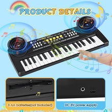 Carica l'immagine nel visualizzatore di Gallery, m zimoon Pianola Bambini 37 Tastiera Elettronica Musicale con Microfono, Pianola per Bambini Media Portatile Multifunzio