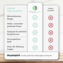 Carica l&#39;immagine nel visualizzatore di Gallery, PhysioSpirit Correttore posturale di alta qualità, supporto per schiena dritto, per una postura sicura, tracolla e correzione posturale, per uomini e donne, M
