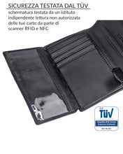 Carica l'immagine nel visualizzatore di Gallery, TRAVANDO Portafoglio Uomo Roma con protezione RFID - Porta Carte di Credito con Portamonete in formato Verticale