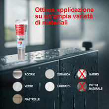 Carica l'immagine nel visualizzatore di Gallery, Fischer SMT Silicone Sigillante Multiuso Trasparente Antimuffa, Acetico Universale in Tubetto per Acciaio, Vetro, Cerami