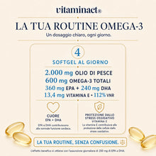Carica l'immagine nel visualizzatore di Gallery, Omega 3-500 Capsule - 2000mg Di Olio Di Pesce Purissimo per Dose In Forma Trigliceride (TG) - 600mg di EPA e DHA per Dos