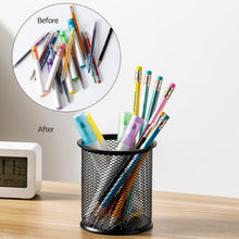 Carica l'immagine nel visualizzatore di Gallery, Amazon Basics Portapenne in rete metallica, 1 unità (confezione da 1), nero
