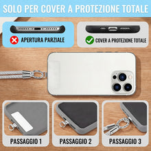 Carica l'immagine nel visualizzatore di Gallery, 2 Pezzi Cordino per Cellulare Universale con 2 Pezzi Patch,Cordino Cellulare Glitter per Cellulare da Collo Laccio per C