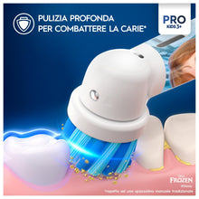 Carica l'immagine nel visualizzatore di Gallery, Oral-B Spazzolino Elettrico Kids 3+ Disney Frozen, Azzurra Testina Custodia