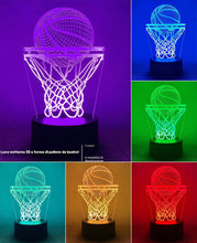 Carica l'immagine nel visualizzatore di Gallery, Lampada da basket 3D Decorativa, Lampada da comodino Camera Intelligente 7 Colori Per Bambini, Luce Notturna LED Decorat