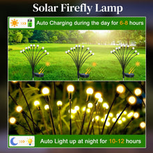 Carica l'immagine nel visualizzatore di Gallery, 4 Pezzi Luci Solari Giardino Esterno, 10 LED Lucciole Luci Solari da Giardino, IP65 Impermeabile, Lampade Solare Lucciol