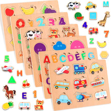 Carica l'immagine nel visualizzatore di Gallery, lenbest 6 Pezzi Puzzle Legno - Giochi Bambini - Giochi Montessori - Giochi Educativi - Giochi Giocattoli Gioco Bambini Bambino Bambina 2 3 Anni Femmina Maschio - Regalo Natale Compleanno