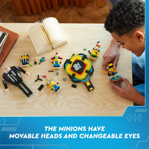 LEGO Cattivissimo Me Gru e Minions in Mattoncini, Set dal Film della Illumination, Personaggi da Costruire che Danzano, Giochi Creativi per Bambine e Bambini da 9 Anni, Regalo da Esposizione 75582