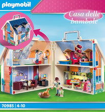 Carica l'immagine nel visualizzatore di Gallery, PLAYMOBIL Casa delle Bambole Portatile 70985 con Maniglia per Il Trasporto, Pieghevole, Giocattoli per Bambini dai 4 Ann
