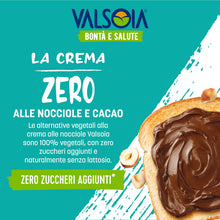 Carica l'immagine nel visualizzatore di Gallery, Valsoia - Crema Vegetale alle Nocciole con Cacao, 100% Vegetale, Senza Glutine e Olio di Palma, Naturalmente Senza Latto