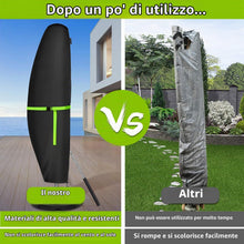 Carica l'immagine nel visualizzatore di Gallery, GEMITTO Copertura Protettiva per Ombrellone (Diametro 2-4 m) da Giardino Impermeabile, con Cerniera Impermeabile (280 x3