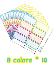 Carica l'immagine nel visualizzatore di Gallery, JEJA 80PZ Etichette Adesive Colorate, Etichette Su Cui Puoi Scrivere con Nome per Scuola, Barattoli Vetro, Quaderni, Libri, Barattoli, Cucina