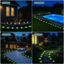 Carica l'immagine nel visualizzatore di Gallery, FIFlying 6 pezzi Luci Solari da Giardino, 8 LED Lampade Solare da Terra