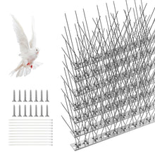 Carica l'immagine nel visualizzatore di Gallery, 7 Pezzi Dissuasori Piccioni, Scaccia Piccioni in Acciaio Inox, Dissuasori per piccioni Balcone, 80 Punte Acciaio, Dissua