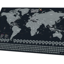 Carica l'immagine nel visualizzatore di Gallery, Mappa del Mondo da Grattare XXL - 70 x 42 cm - 25 Piatti e 197 Bandiere - Poster da Grattare dei Paesi Visitati con Piatti, Luoghi e Graffi - Mappa da Parete Regalo di Viaggio