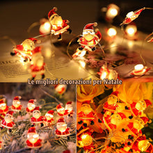 Carica l'immagine nel visualizzatore di Gallery, Catena Luminosa Natale, 2M 20LED Luci della Stringa di Babbo Natale, Decorazioni Natalizie Stringa Luci per Festa, per A