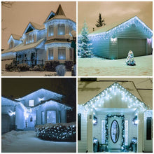 Carica l'immagine nel visualizzatore di Gallery, PhilzOps Cascata Luci da Esterno, 480 LED 19M Luci Natale Tenda Bianco Freddo Impermeabile 8 Modalità Catene Luminose Decorazione per Nataliazie Interno Casa Feste Finestra Giardino, Cavo Bianco
