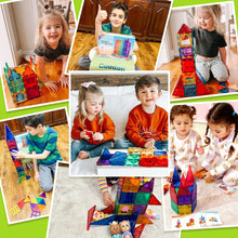Carica l&#39;immagine nel visualizzatore di Gallery, Piastrelle magnetiche Giocattoli per bambini Giocattoli magneti per il bambino Blocchi magnetici Giocattoli da costruzione Giocattoli Montessori per ragazzi e ragazze di 3+ anni