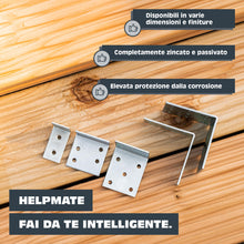 Carica l'immagine nel visualizzatore di Gallery, HELPMATE – Staffa angolare forata 60x60x40 mm – 12 pezzi – zincata