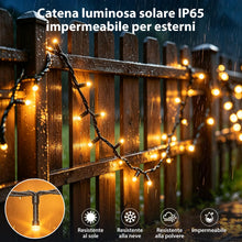 Carica l'immagine nel visualizzatore di Gallery, Catena Luminosa Solare per Esterni e Interni 22M 200LED
