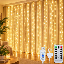 Carica l'immagine nel visualizzatore di Gallery, Ghirlanda luminosa per interni con 300 LED, 3 x 3 m, USB