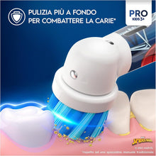Carica l'immagine nel visualizzatore di Gallery, Oral-B Spazzolino Elettrico Ricaricabile Pro Kids Marvel Spiderman, 1 Testina, per Bambini da 3 Anni in Su, 1 Spazzolino