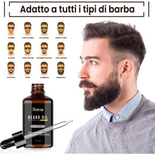 Carica l'immagine nel visualizzatore di Gallery, Olio da Barba Uomo per 30ml Beard Growth Oil per Idrata, Lenisce, Stimola Crescita e Splendere Perfetto per la Cura Della Barba e Baffi