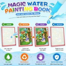 Carica l'immagine nel visualizzatore di Gallery, Ballery Confezione da 5 Libri da Colorare ad Acqua per Bambini, Libri da Colorare Magici Riutilizzabili con Penne, Gioca