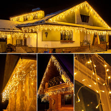 Carica l'immagine nel visualizzatore di Gallery, WOWDSGN Luci di Natale da Esterno Cascata 10M 440 LED, Tenda Luminosa Esterna, 8 Modalità Tenda Luminosa Esterno con Impermeabile Decorazioni Giardino per Esterno Bianco Caldo