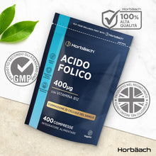 Carica l'immagine nel visualizzatore di Gallery, Acido Folico 400mcg con Vitamina B12-13 Mesi di Scorta