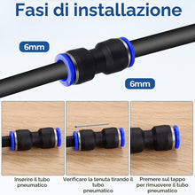 Carica l'immagine nel visualizzatore di Gallery, 65 Pz Connettore Pneumatico Raccordo Innesto Rapido Pneumatico Connettori, Raccordi Connettori Pneumatici, Attacchi Rapi