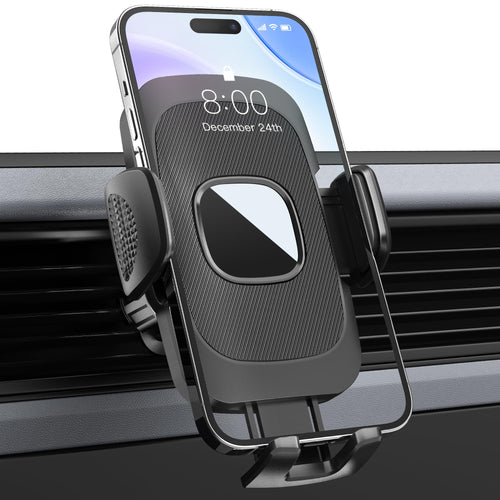 Estralia Porta Cellulare Auto, Presa Aria Supporto Telefono Auto, 360° Regolabile Porta Telefono Automobile, Gancio Super Stabile, Rilascio con un Clic, per iPhone, Samsung, Cellulare da 4.0''-7.0''