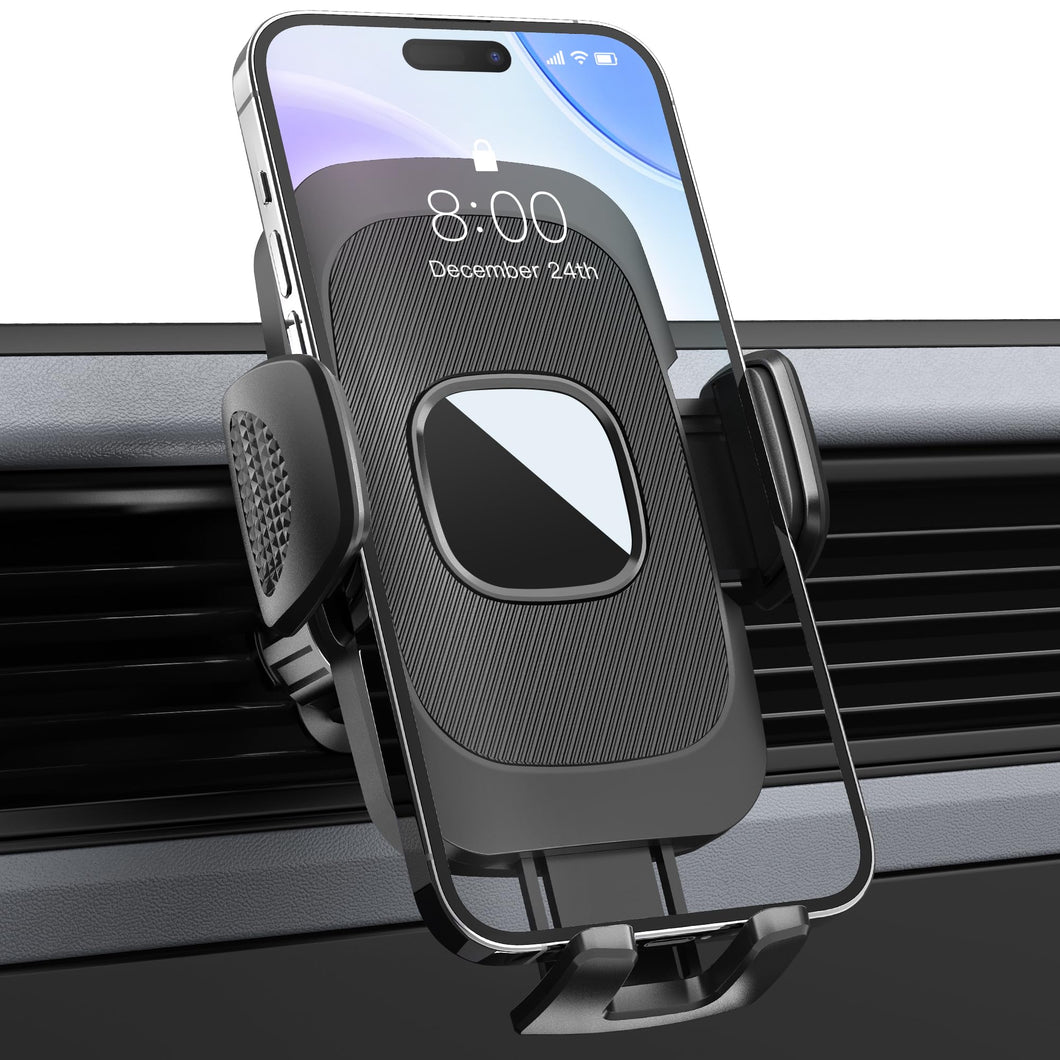 Estralia Porta Cellulare Auto, Presa Aria Supporto Telefono Auto, 360° Regolabile Porta Telefono Automobile, Gancio Super Stabile, Rilascio con un Clic, per iPhone, Samsung, Cellulare da 4.0''-7.0''