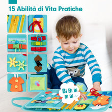 Carica l'immagine nel visualizzatore di Gallery, hahaland Montessori Busy Board di Feltro 1 2 3 Anni - Pannello Sensoriale Montessori Board Educativo - Giochi Bimba Bimbo Regalo Bambino Compleanno Natale