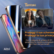 Carica l'immagine nel visualizzatore di Gallery, Tentoki 2 Pezzi Privacy Pellicola per iPhone 16 Pro/iPhone 17 (6.3'), Compatibile con Face ID, Durezza 9H+ Protezione Sc